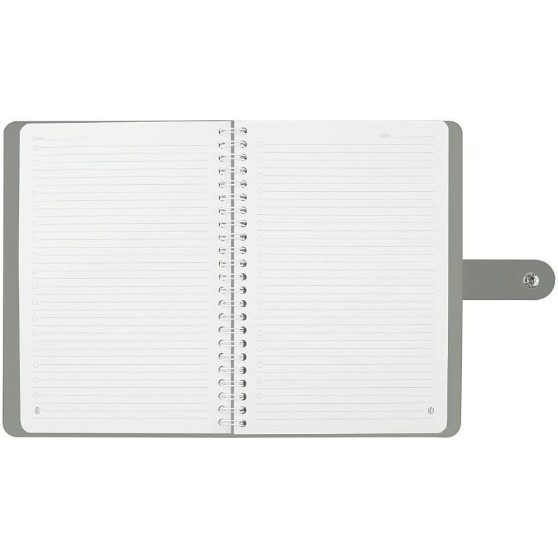 Записная книжка А5 96л. ЛАЙТ, кожзам, скрытый гребень, Greenwich Line "Shimmer. Silver", блок в линию