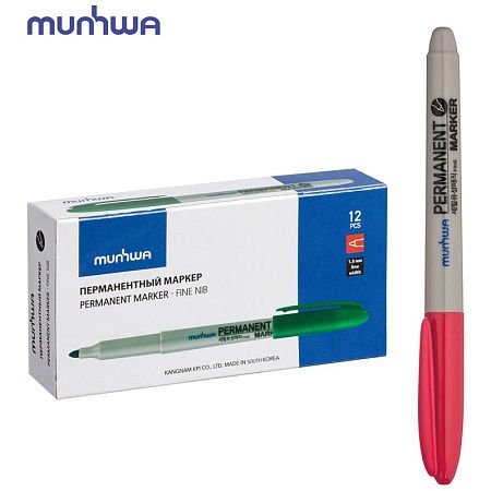 Маркер перманентный MunHwa розовый, пулевидный, 1,5мм 