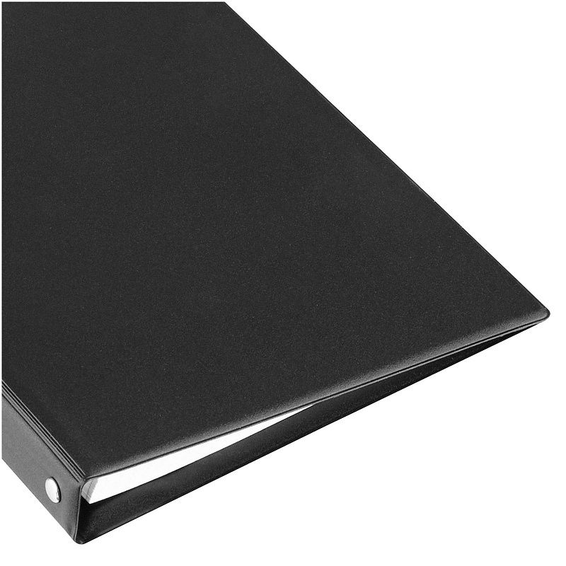 Тетрадь на кольцах А5, 80л., BG, обл. ПВХ, черный