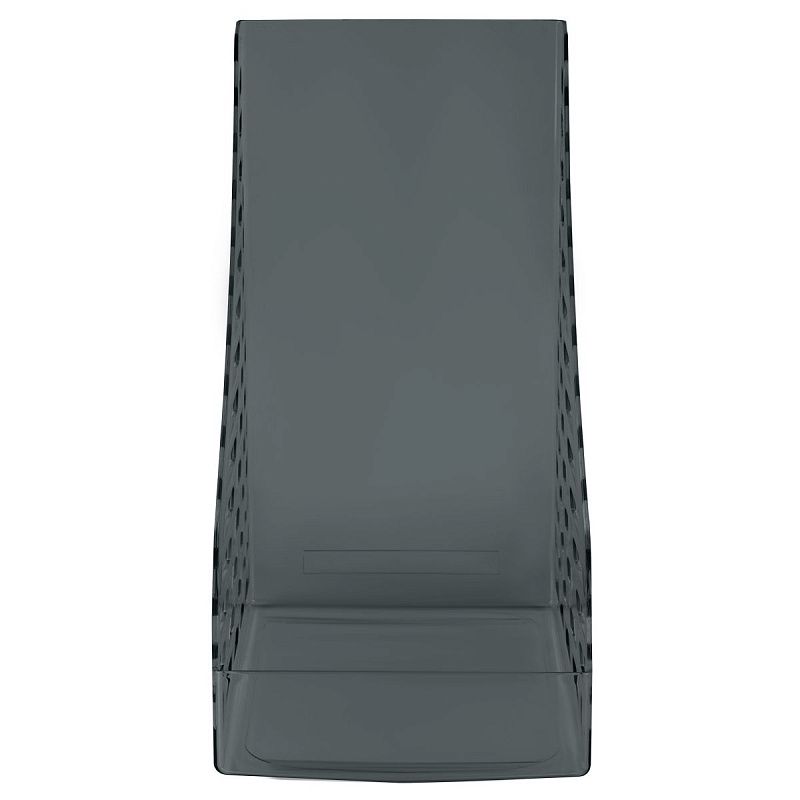 Лоток для бумаг вертикальный СТАММ "XXL", тонированный черный, ширина 160мм