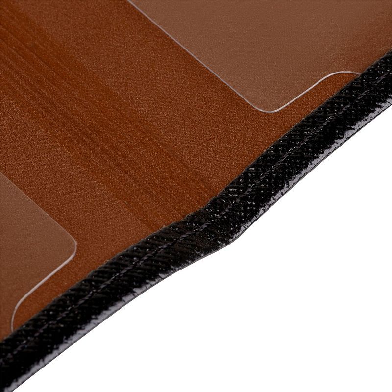 Обложка для паспорта OfficeSpace экокожа, текстура Диагональ, подклад экокожа, черный 