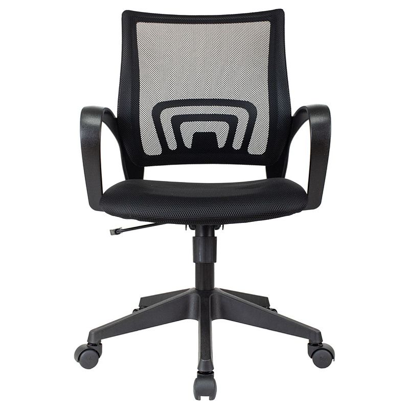 Кресло оператора Helmi HL-M95 (695) "Airy", спинка сетка черная/сиденье ткань TW черная, механизм качания