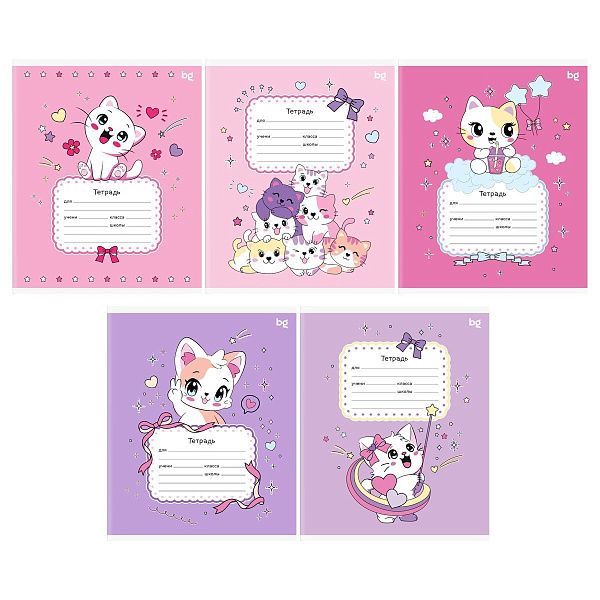 Тетрадь 18л., клетка BG "Мяу-Мяу"