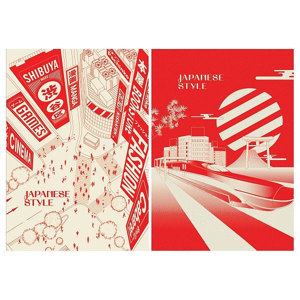 Тетрадь 48л., А5, клетка Greenwich Line "Japanese style", матовая ламинация, ЕВРО