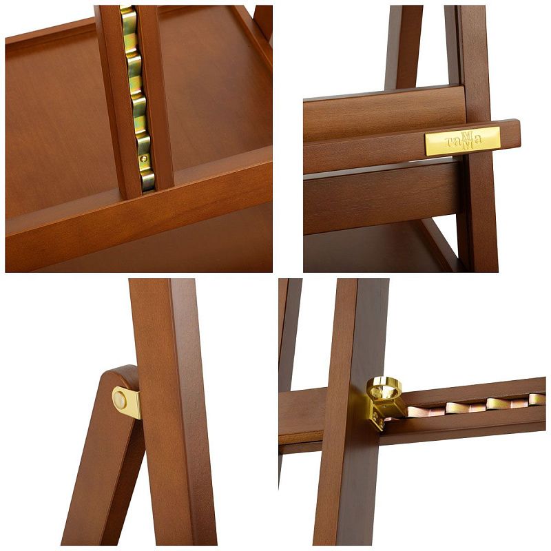 Мольберт напольный студийный с ящиком Гамма "Старый мастер", 49*49*225см, красный лакированный бук