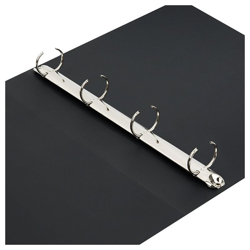 Папка на 4 кольцах OfficeSpace "Вита" А4, 40мм, 500мкм, пластик, черная 