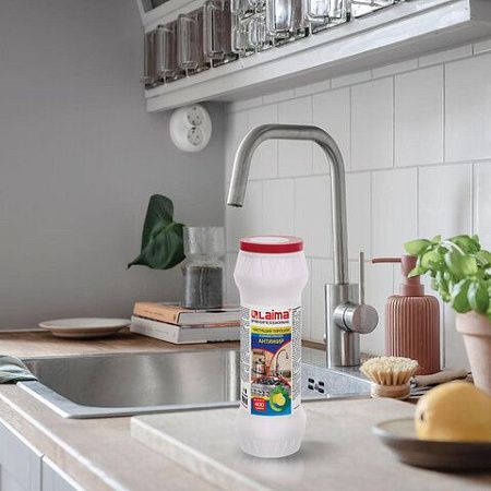 Чистящее средство 400 г, LAIMA PROFESSIONAL Антижир "Лимон", порошок, 604654 
