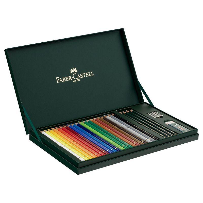 Карандаши цветные художественные Faber-Castell "Polychromos", 20цв.+ 4ч/г заточен., студийная коробка