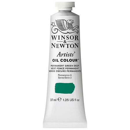 Краска масляная профессиональная Winsor&Newton "Artists Oil", 37мл, перманентный насыщенно-зеленый