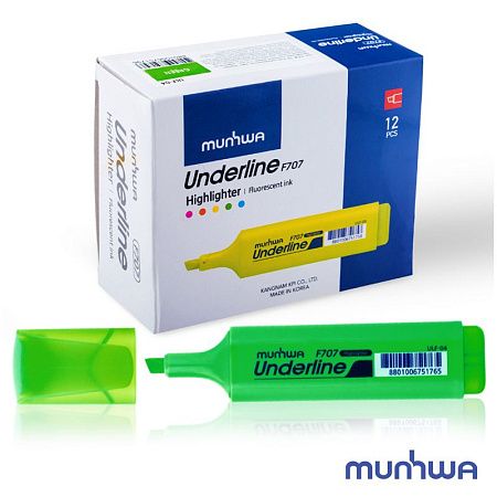 Текстовыделитель MunHwa "UnderLine" зеленый, 1-5мм 