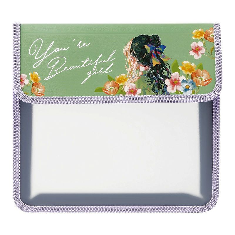 Папка для тетрадей 1 отделение, ArtSpace "Beautiful Girl", А5, пластик, на липучке 