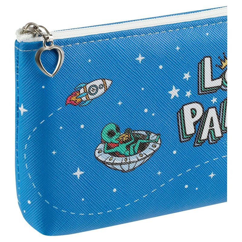Пенал мягкий 200*85*30 MESHU "Space party", искусственная кожа 