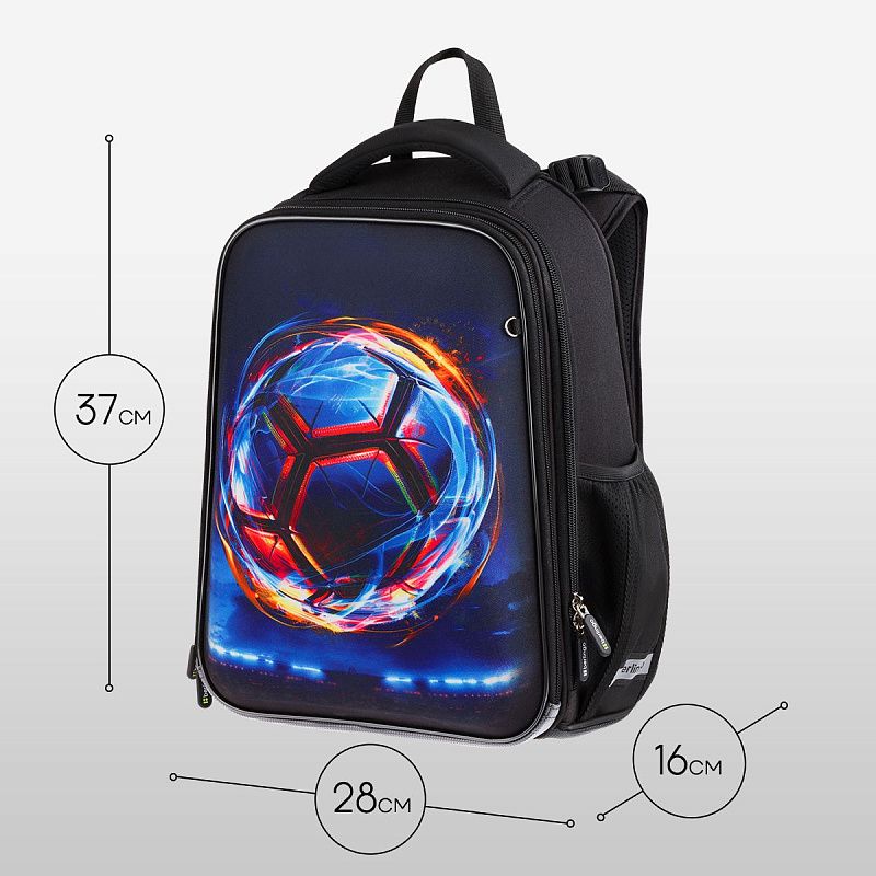 Ранец Berlingo Expert "Cyber Football" 37*28*16см, 2 отделения, 2 кармана, анатомическая спинка 