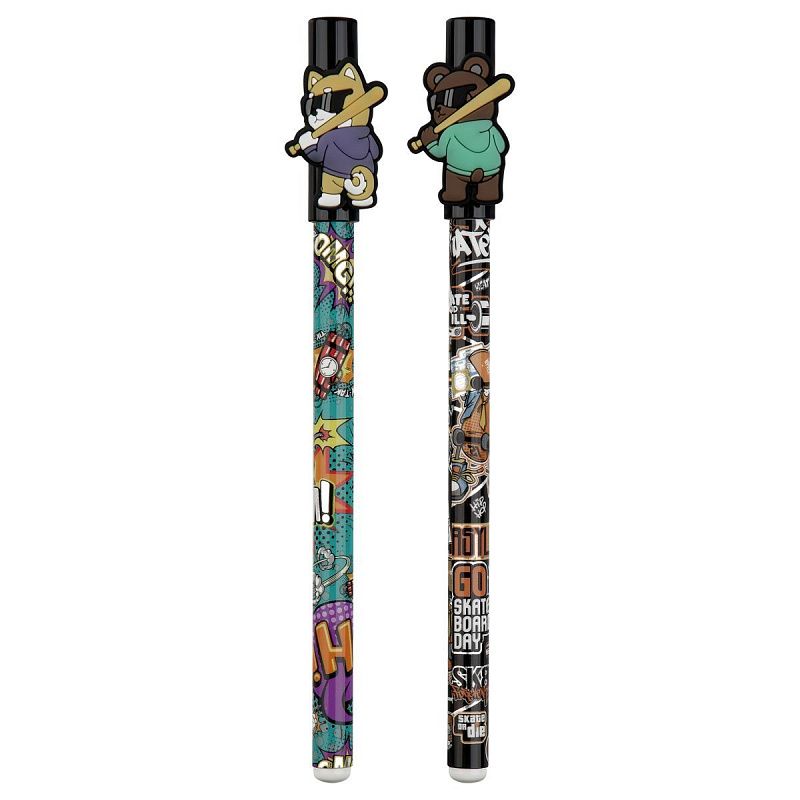 Ручка шариковая MESHU "Cheeky Friends" синяя, 0,7мм, корпус ассорти