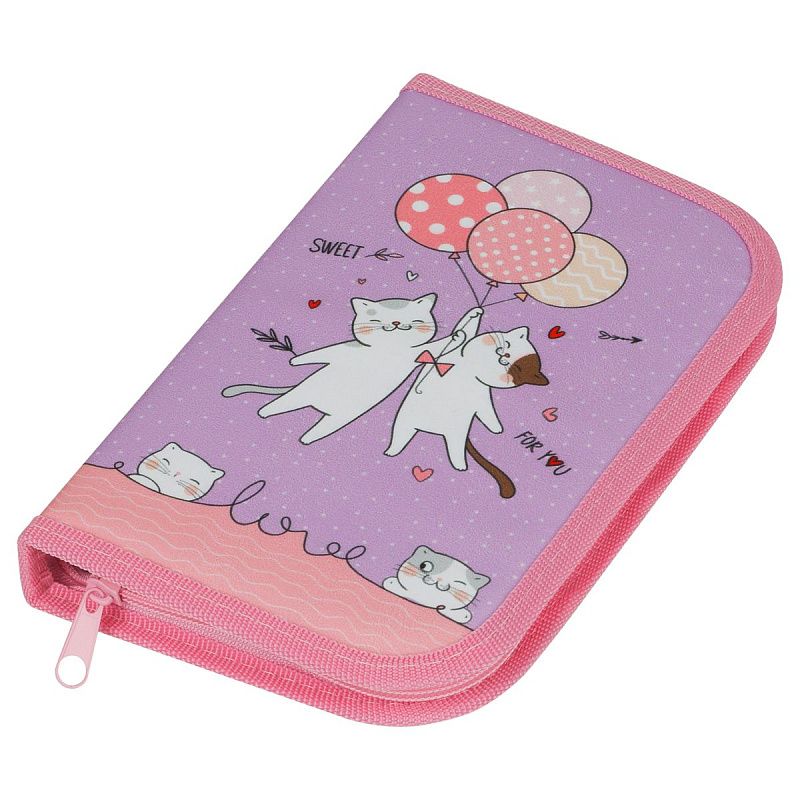 Пенал 1 отделение, 200*130 ArtSpace "Sweet", доп. секция, ткань 