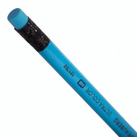 Карандаш чернографитный BRAUBERG "ULTRA COLOR", 1 шт., HB, с ластиком, пластиковый, 181708 