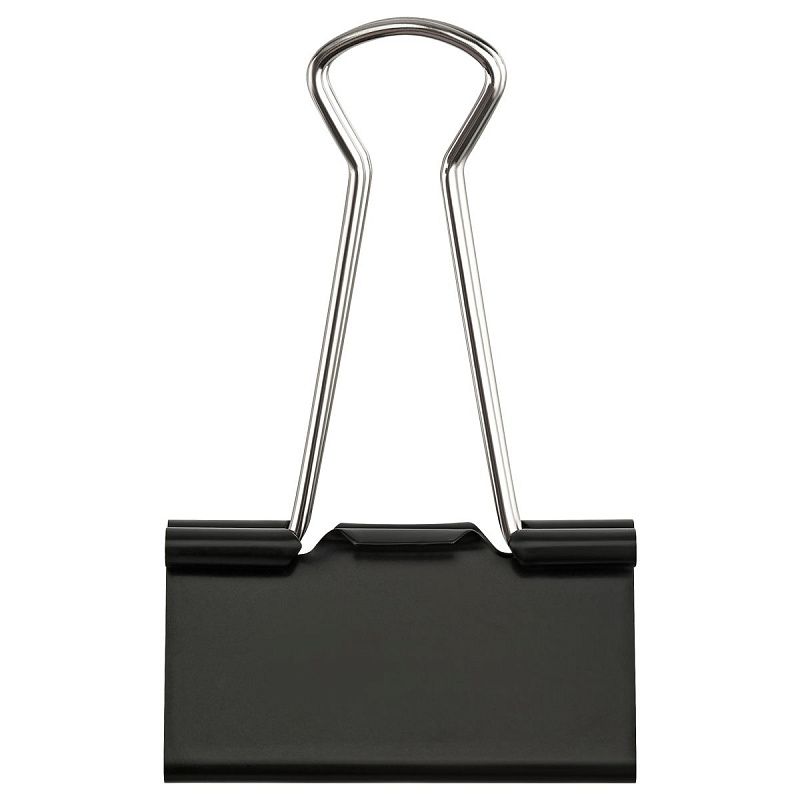 Зажимы для бумаг 51мм, OfficeSpace, 12шт., черные, картонная коробка