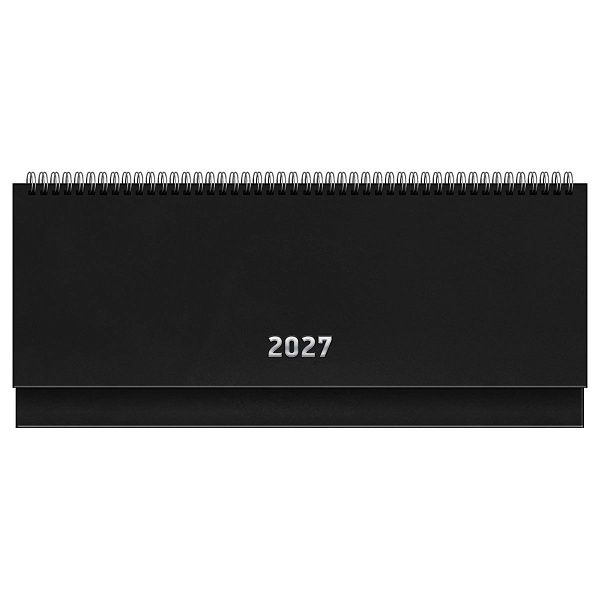 Планинг датированный 2027г., 64л., 285*100, бумвинил, BG, чёрный