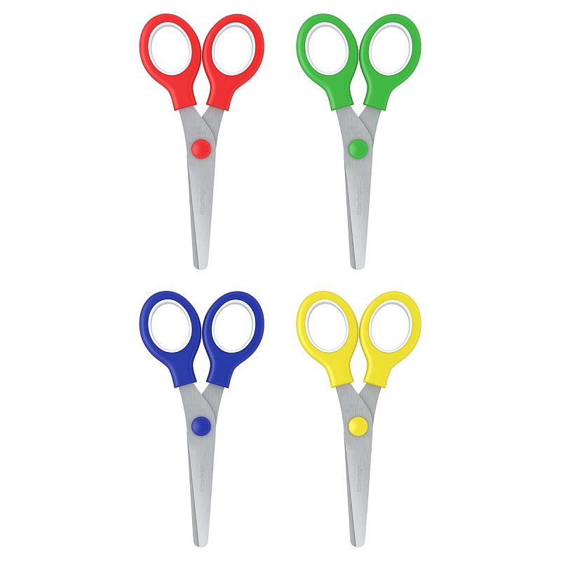 Ножницы детские Berlingo 13,5см, ассорти, европодвес 