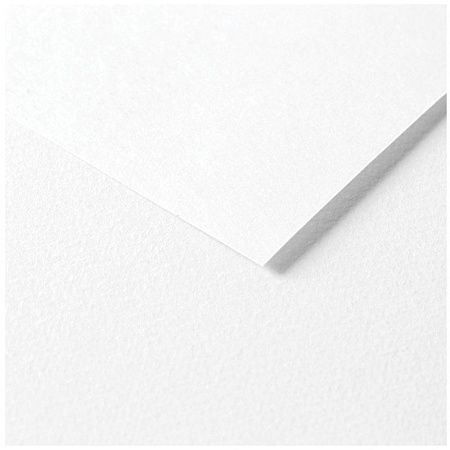 Цветная бумага 500*650мм, Clairefontaine "Tulipe", 25л., 160г/м2, белый, легкое зерно, 100%целлюлоза