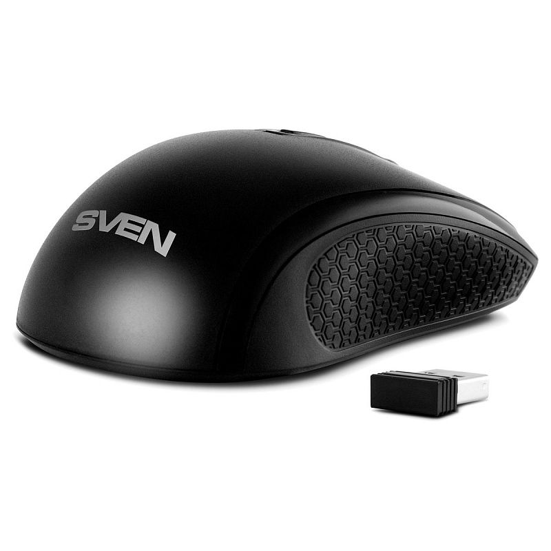 Мышь беспроводная Sven RX-220W, черный, 3btn+Roll