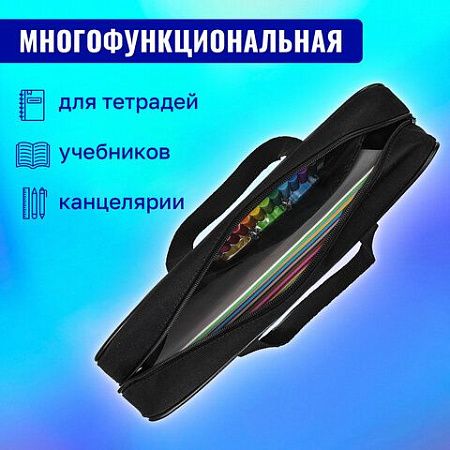 Папка на молнии с ручками BRAUBERG А4, 1 отделение, полиэстер, 80 мм, "Fireball", 270962 
