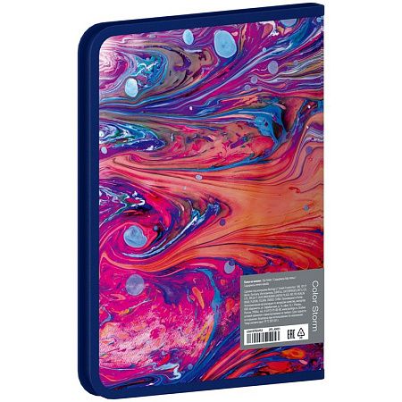 Папка на молнии Berlingo "Color Storm" А5+, 600мкм, с рисунком 