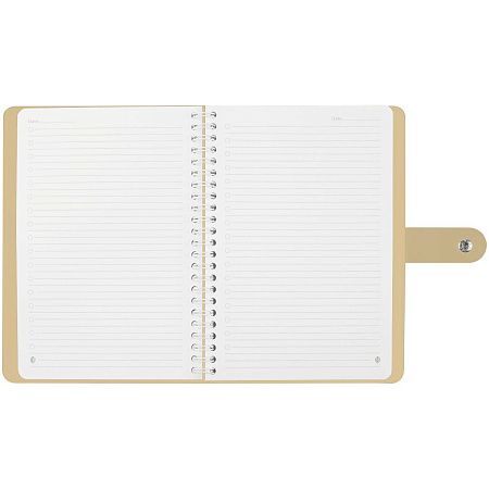 Записная книжка А5 96л. ЛАЙТ, кожзам, скрытый гребень, Greenwich Line "Shimmer. Beige", блок в линию