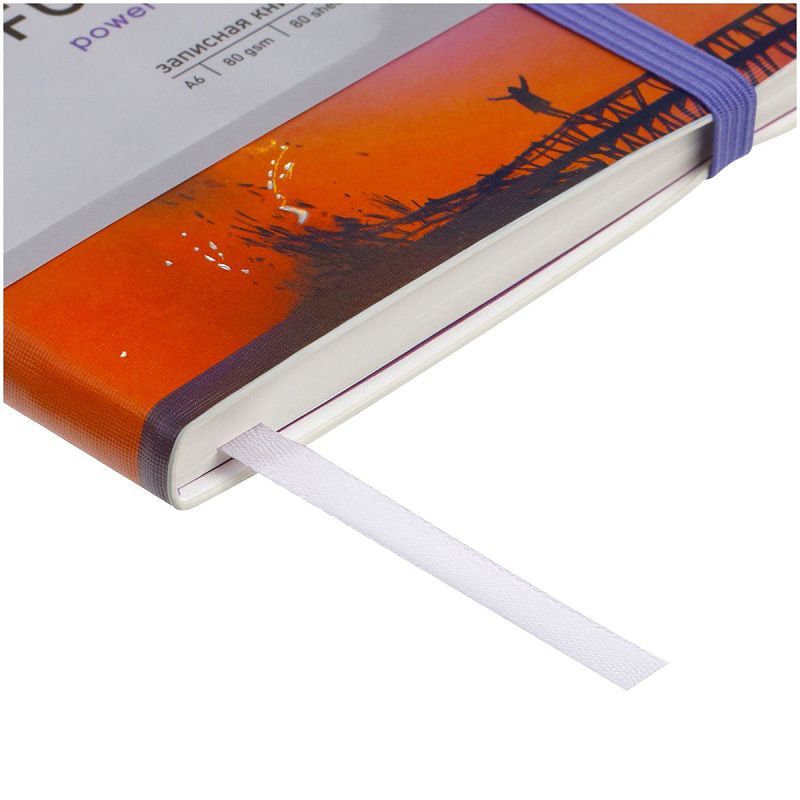 Записная книжка А6 80л. ЛАЙТ, кожзам, Greenwich Line "Power of nature", с резинкой, тиснение фольгой, блок в клетку