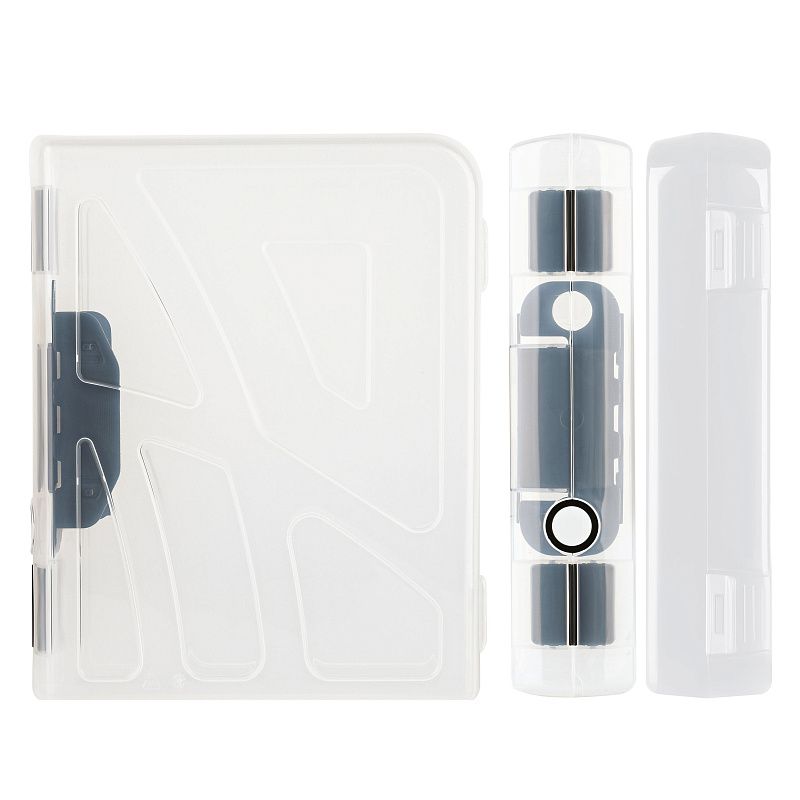 Папка-регистратор СТАММ, 70мм, пластик., на защелках, прозрачная 