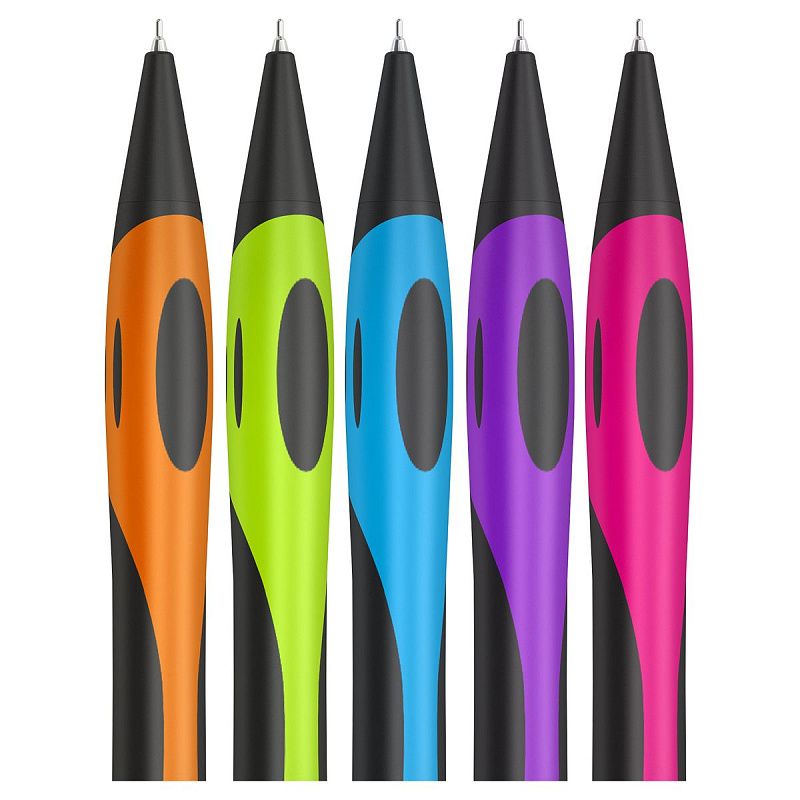 Ручка шариковая автоматическая Berlingo "Color Zone" синяя, 0,7мм, корпус ассорти, пакет с европодвесом 