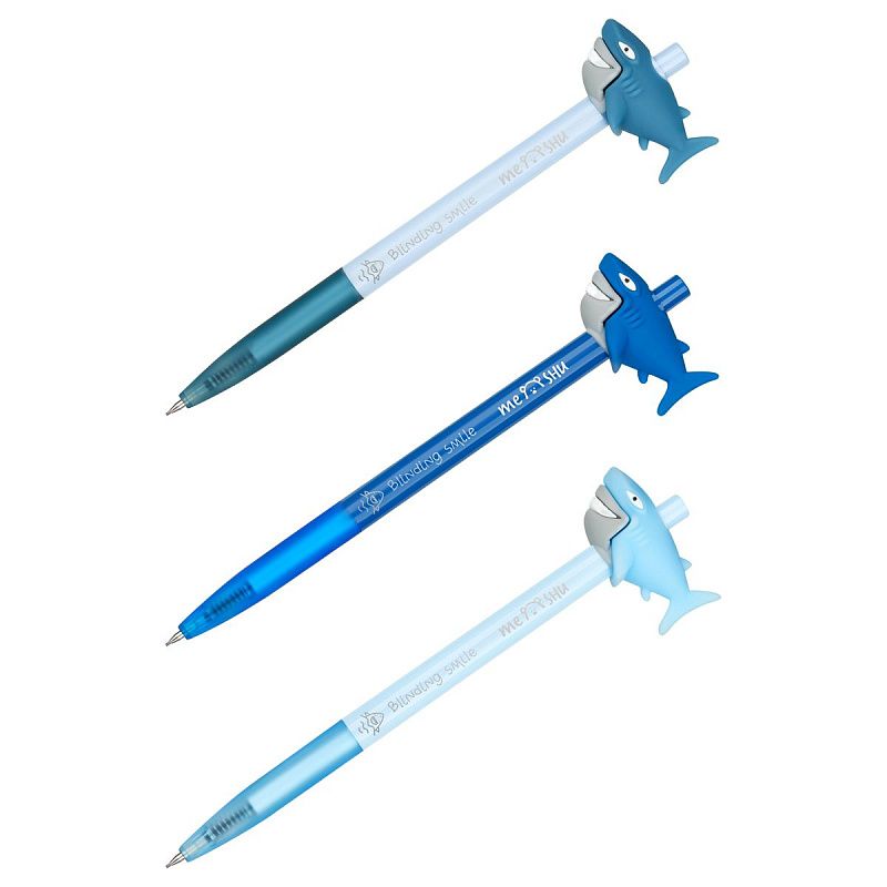 Карандаш механический MESHU "Shark", 0,7мм, ассорти, с топпером 