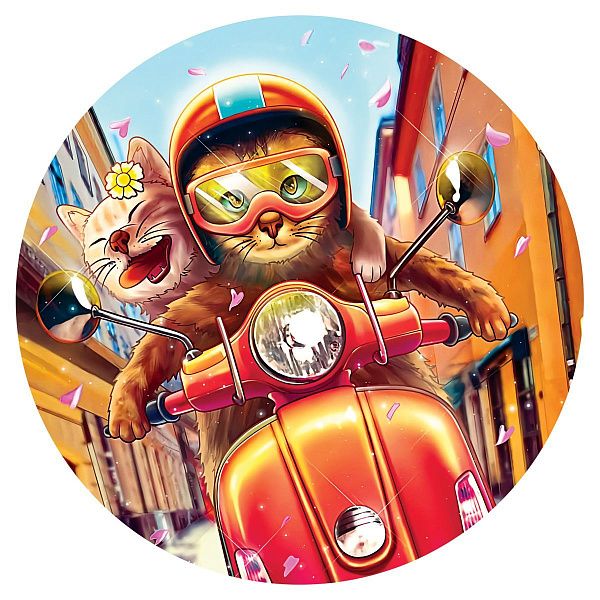 Пазл  77 эл. ТРИ СОВЫ "Парочка на скутере"