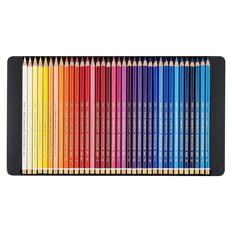 Карандаши цветные художественные Koh-I-Noor "Polycolor", 72цв., заточен., метал. пенал