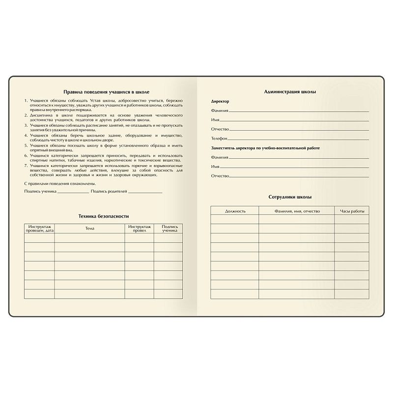 Дневник 1-11 кл. 48л. (твердый) BG "Metaphorical raven", иск. кожа, тиснение фольгой, печать, ляссе