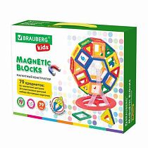 Магнитный конструктор MEGA MAGNETIC BLOCKS-79, с колесной базой и каруселью, BRAUBERG KIDS, 663848 Магнитный конструктор MEGA MAGNETIC BLOCKS-79, с колесной базой и каруселью, BRAUBERG KIDS, 663848