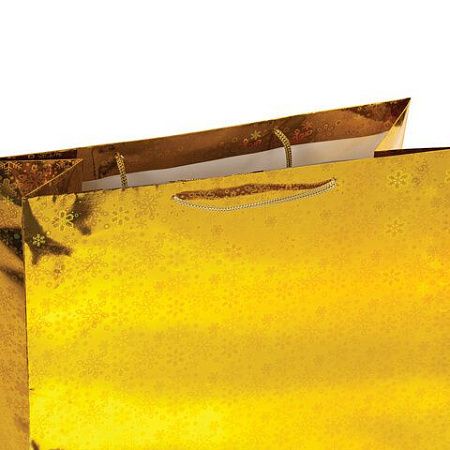 Пакет подарочный новогодний (1 шт) 41x19x49см (XXL) ГОЛОГРАФИЯ, ассорти 3 цвета, ЗОЛОТАЯ СКАЗКА, 609613