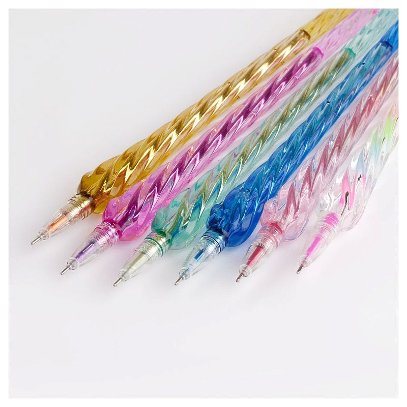 Ручка гелевая MESHU "Ice" , металлик ассорти, 0,6мм 