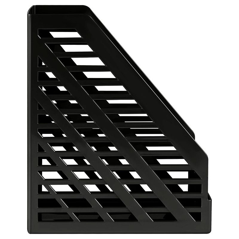 Лоток для бумаг вертикальный СТАММ "XXL", черный, ширина 160мм