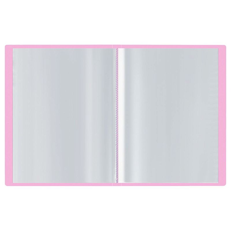 Папка с 20 вкладышами СТАММ А4, 14мм, 500мкм, пластик, пастель, розовая 