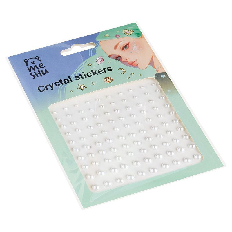 Наклейки акриловые MESHU,"Pearl", 100 наклеек, инд. уп., европодвес