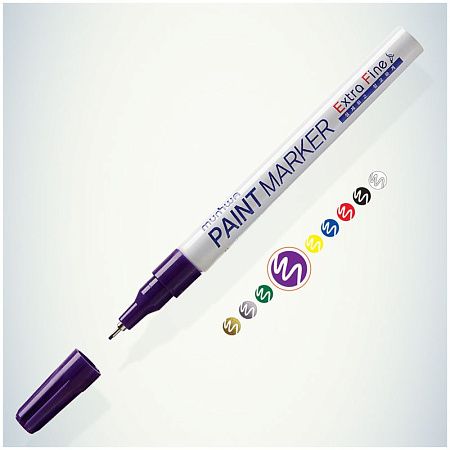 Маркер-краска MunHwa "Extra Fine Paint Marker" фиолетовая, 1мм, нитро-основа 
