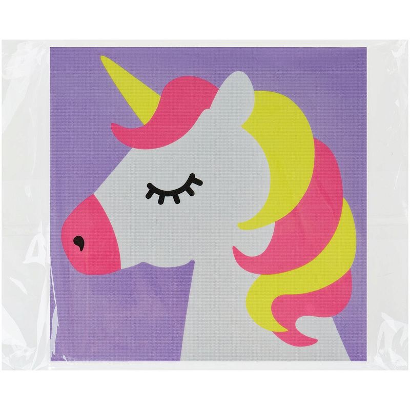 Аппликация помпонами ТРИ СОВЫ "Единорог", 20*20см на подрамнике, картонная коробка