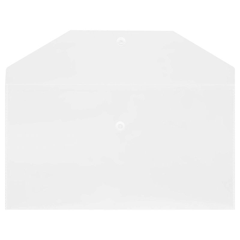 Папка-конверт на кнопке СТАММ С6, 150мкм, пластик, прозрачная 