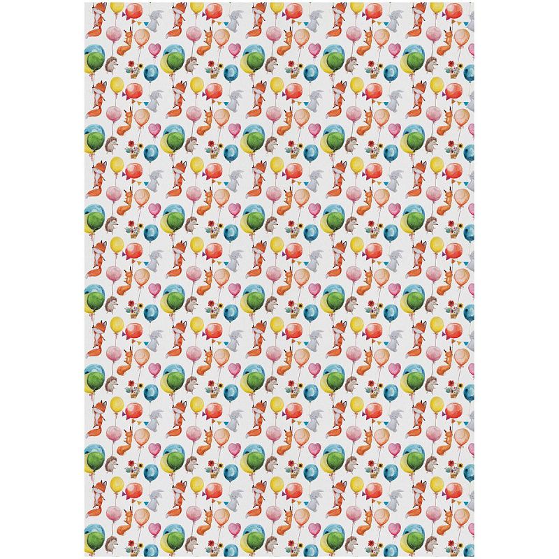 Упаковочная бумага белый крафт 70*100см, MESHU "Счастливое событие", 70г/м2