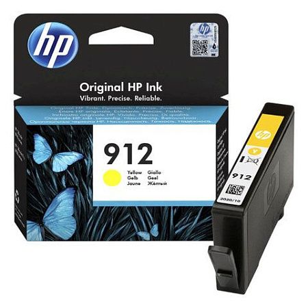Картридж струйный HP (3YL79AE) для HP OfficeJet Pro 8023, №912 желтый, ресурс 315 страниц, оригинальный 