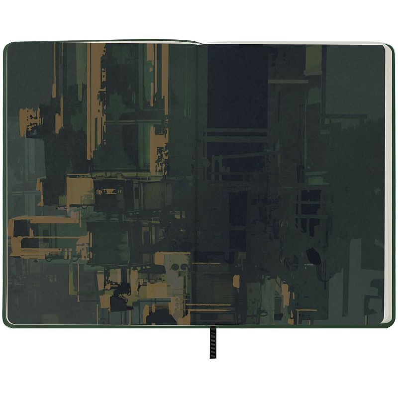 Записная книжка А5 80л. ЛАЙТ, кожзам, Greenwich Line "Future. Parallel world", с резинкой, тиснение фольгой, блок в линию