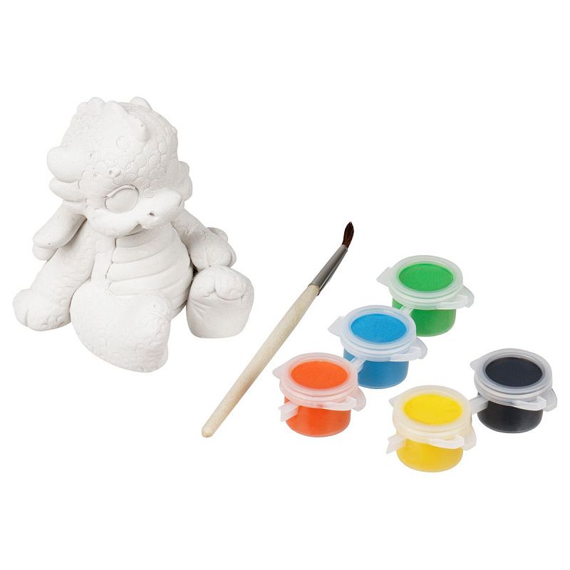 Набор для росписи фигурки из гипса ТРИ СОВЫ "Дракоша", с красками и кистью