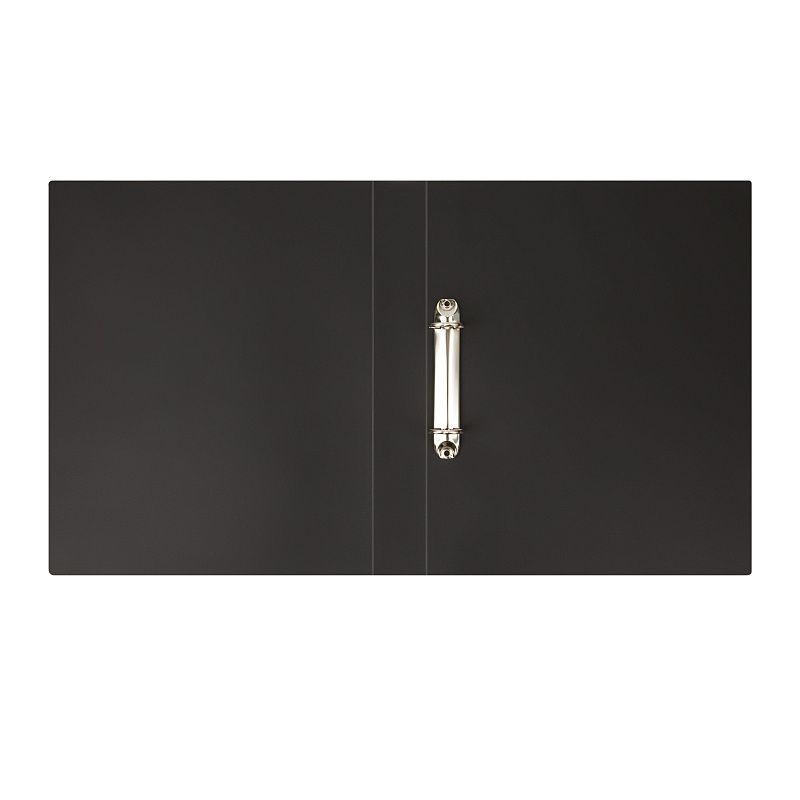 Папка на 2 кольцах СТАММ А4, 40мм, 500мкм, пластик, черная 