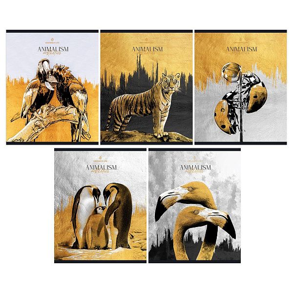 Тетрадь 48л., А5, клетка Greenwich Line "Животные", твин-лак, 70г/м2